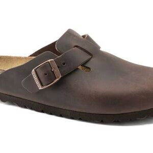 Birkenstock Dark Brown Leather Clogs